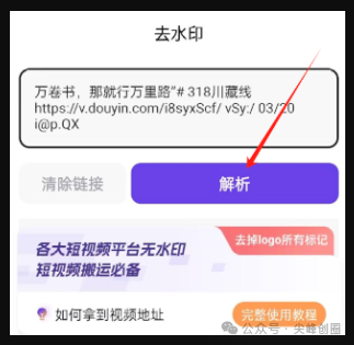 抖快去水印神器免费下载，短视频去水印工具箱，抖音快手短视频解析并一键去除水印