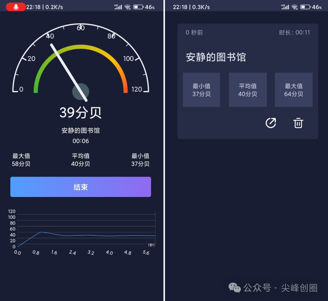 噪音分贝仪（噪音分贝测试仪软件），用手机专业检测周边环境噪音APP，可查询历史测试记录的分贝变化值