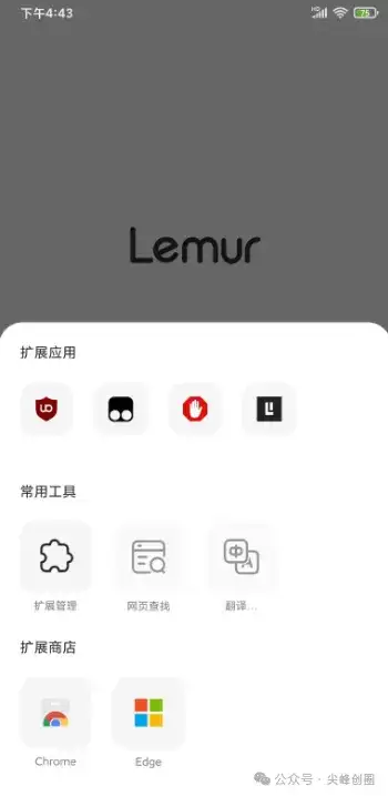 狐猴浏览器（Lemur Browser）下载，支持谷歌和微软浏览器扩展插件